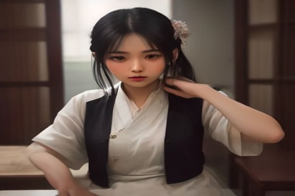 一位30岁女性产品设计师在明亮的工作室中专注地绘制产品原型图，桌上摆放着一本道践行手册，画面暖色调充满专注感